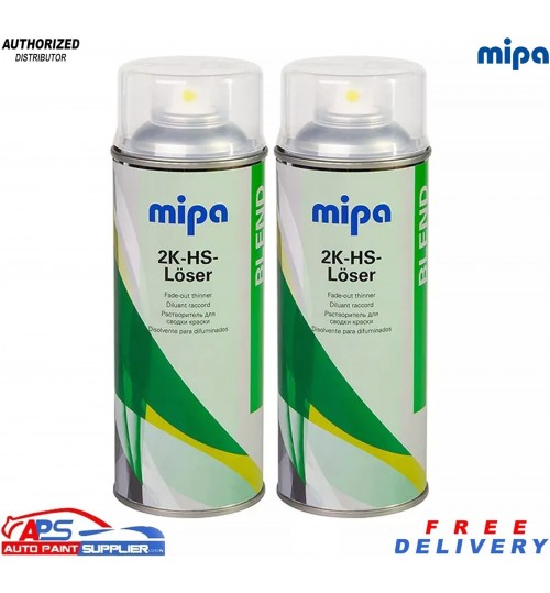2x MIPA Fade Out Thinner Aerosol 400ml - Blending Spray for Seamless Repairs